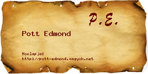 Pott Edmond névjegykártya